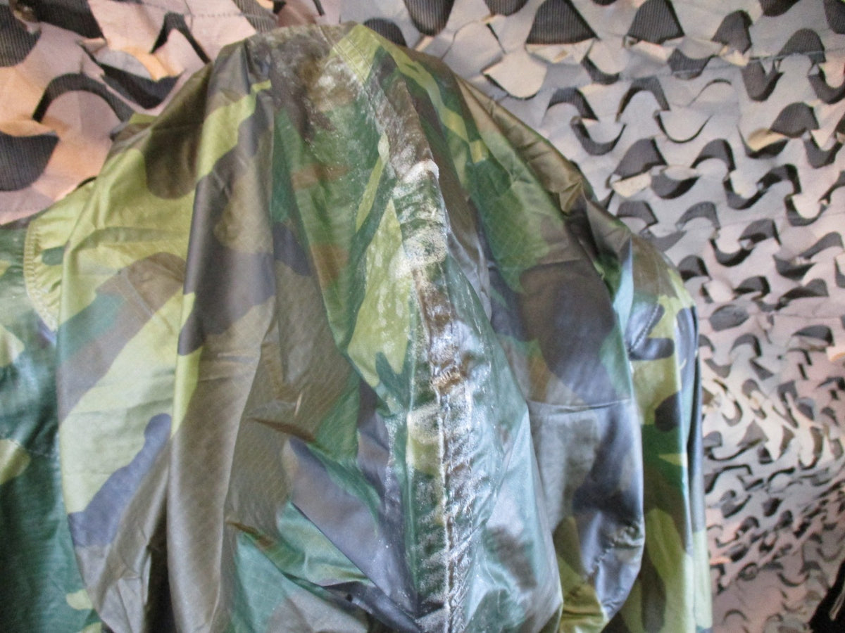 US Military Woodland Camo Wet Weather Poncho Rain Gear Ground Sheet USGI Surplus