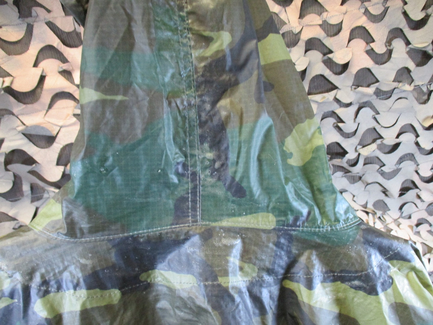 US Military Woodland Camouflage Wet Weather Poncho ORC Industries 0976