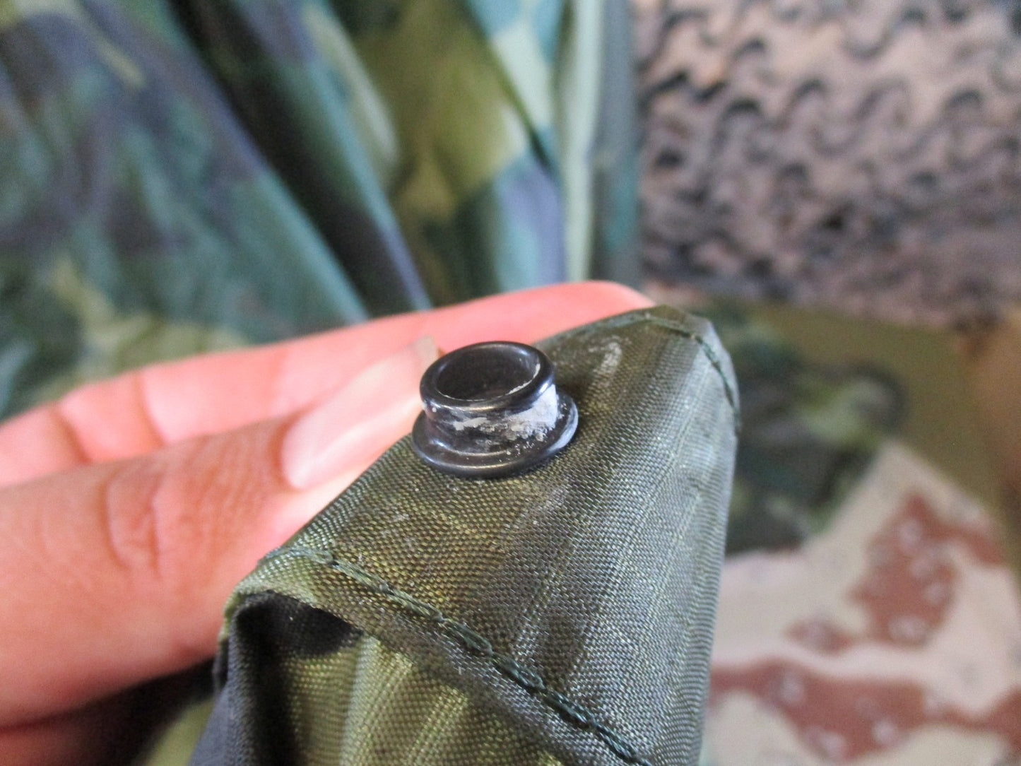 US Military Woodland Camouflage Wet Weather Poncho ORC Industries 0976