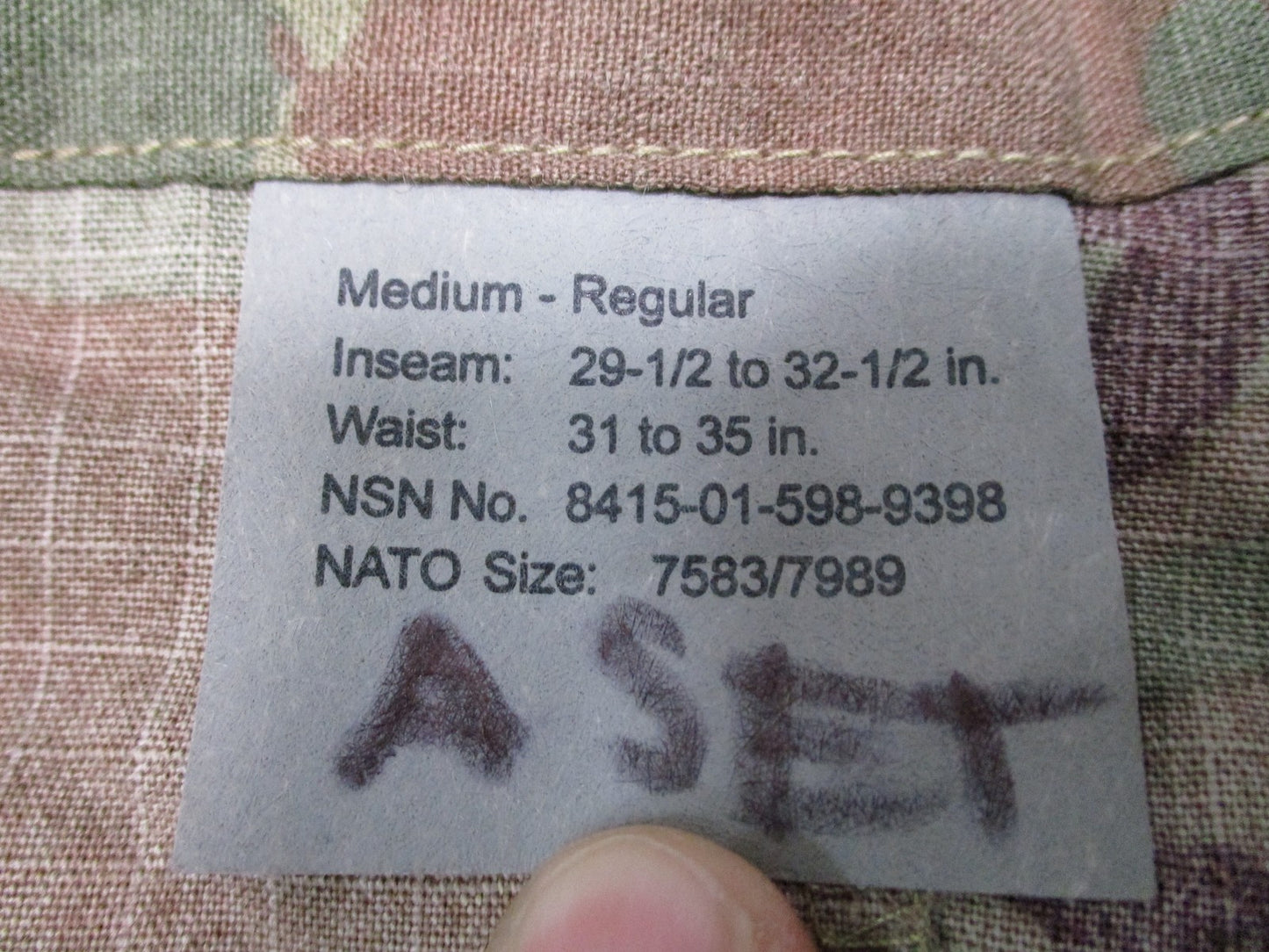 USGI OCP Scorpion W2 ACU Uniform Set FR Medium Regular MR