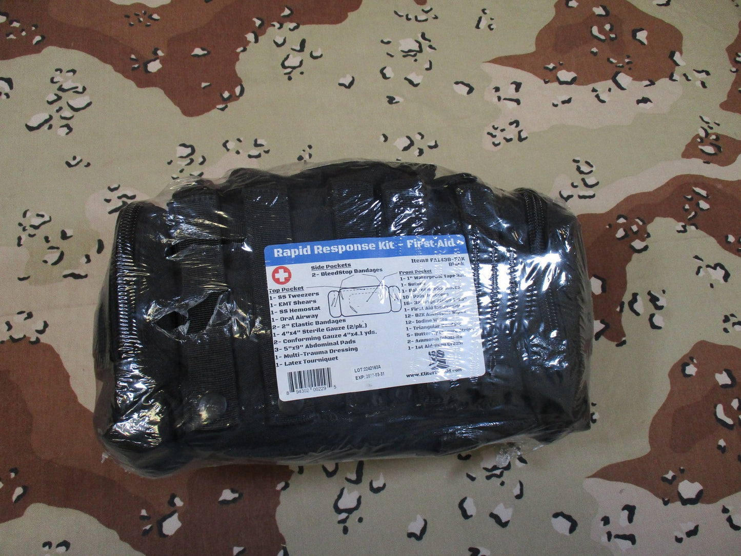 Elite First Aid Rapid Response Kit Tactical Medical Pouch Black New