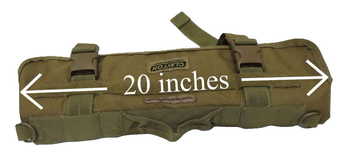 USGI MILITARY MECHANICS TOOL ROLL CLAYTON HEAVY DUTY STORAGE ORGANIZER COYOTE🔥