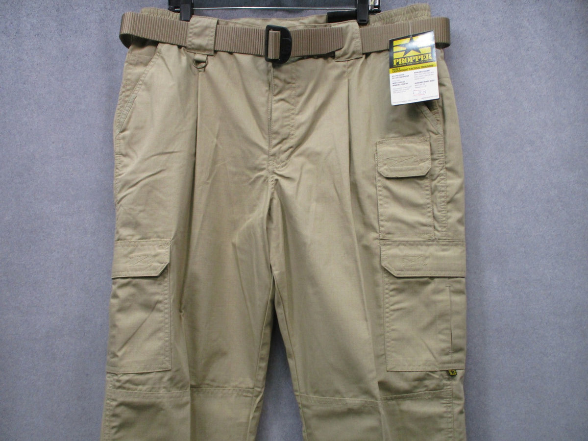 New Propper Men's Lightweight Tactical Trousers Khaki 40x34 With Free Belt