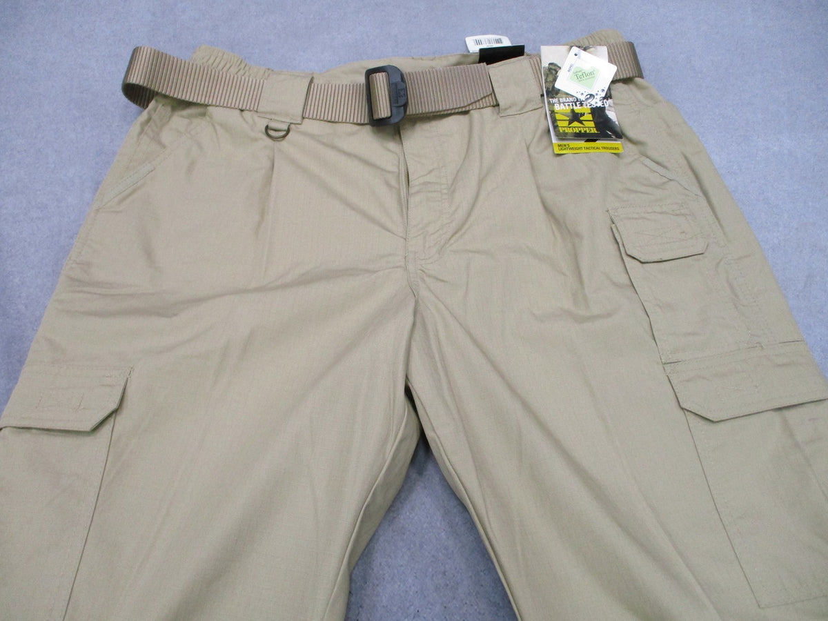 New Propper Men's Lightweight Tactical Trousers Khaki 40x34 With Free Belt