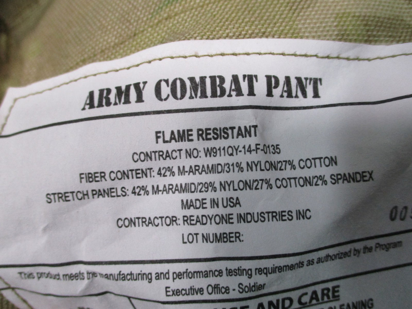 NEW ARMY ADVANCED COMBAT PANTS W/ CRYE KNEE PAD SLOTS MEDIUM/LONG MULTICAM OCP