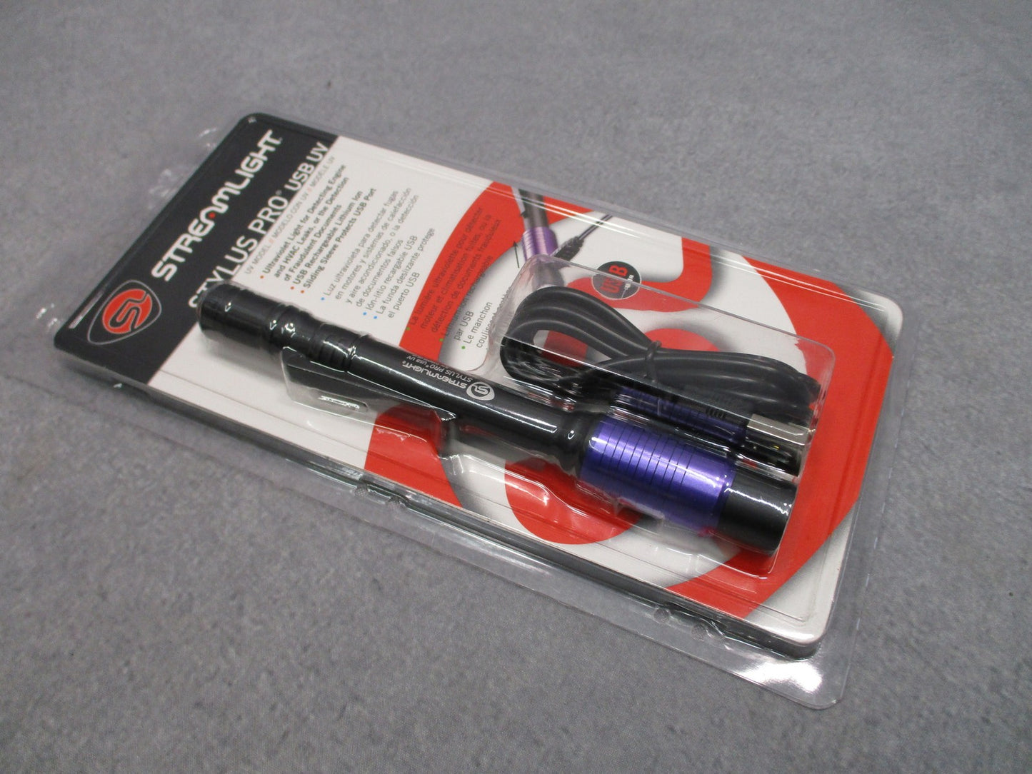 Streamlight Stylus Pro USB UV Flashlight Black 400nm UV LED Rechargeable New