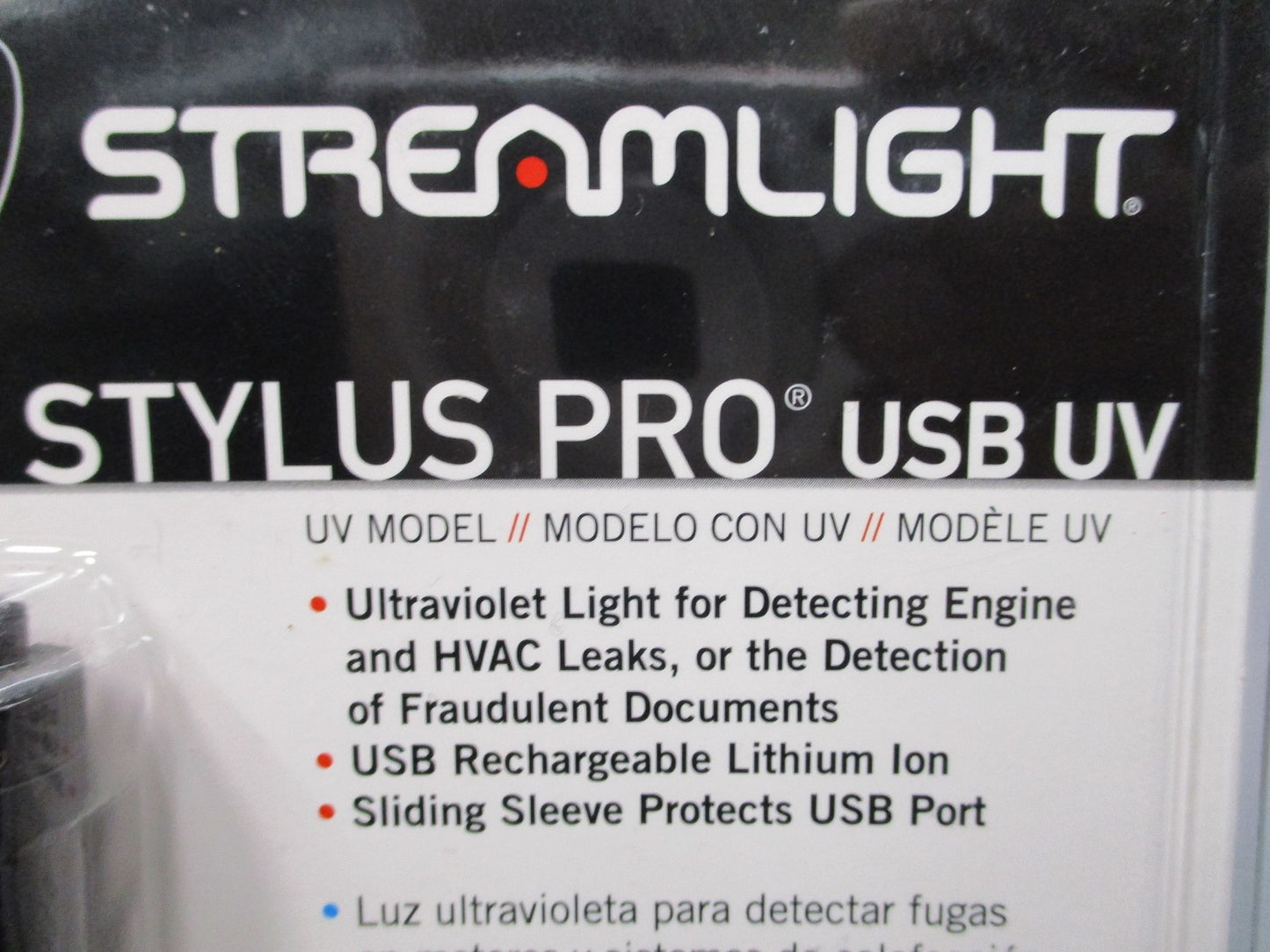 Streamlight Stylus Pro USB UV Flashlight Black 400nm UV LED Rechargeable New