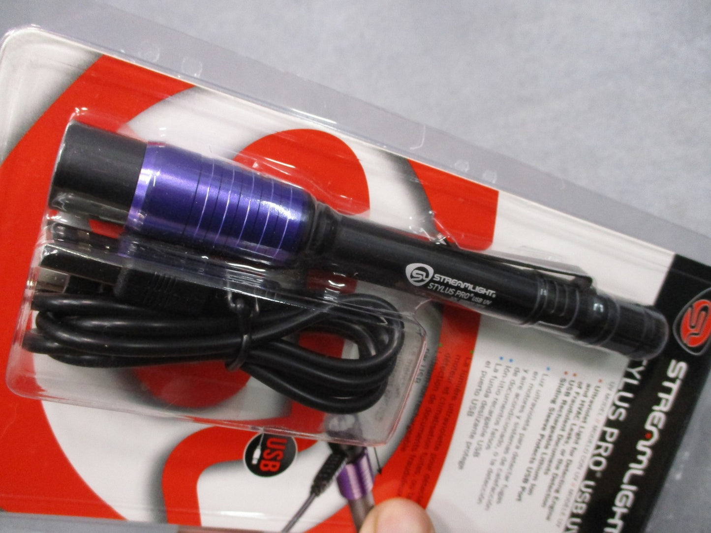 Streamlight Stylus Pro USB UV Flashlight Black 400nm UV LED Rechargeable New