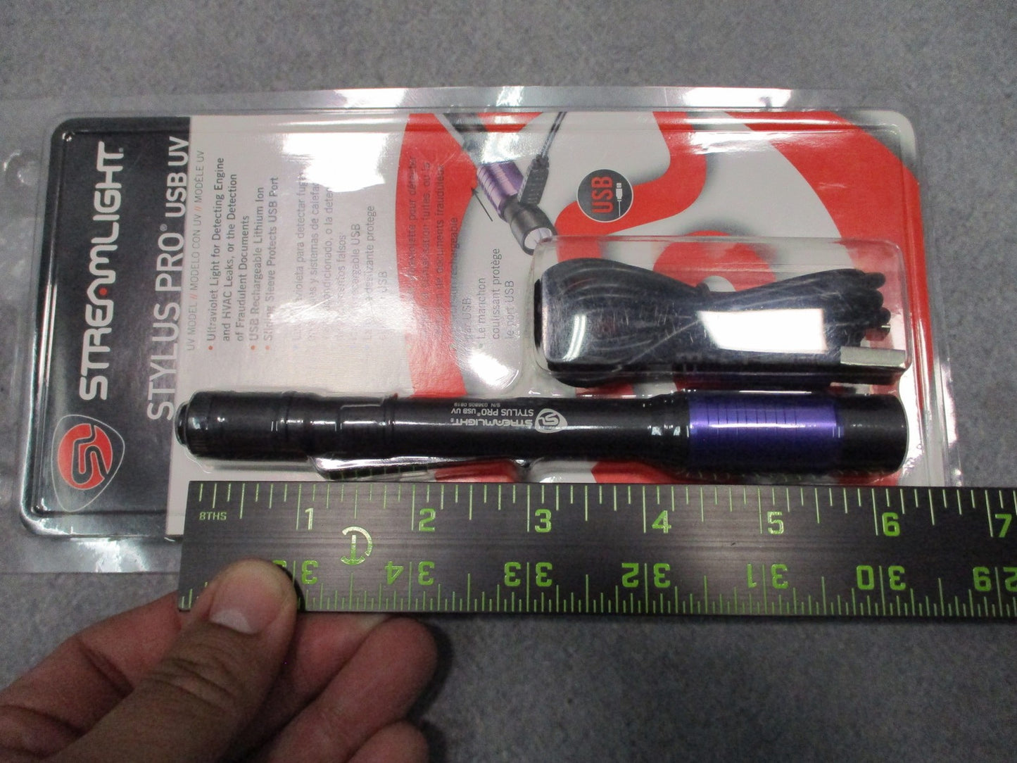 Streamlight Stylus Pro USB UV Flashlight Black 400nm UV LED Rechargeable New
