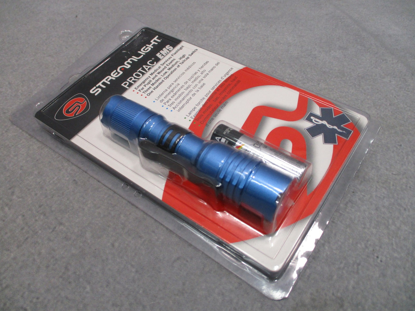 Streamlight Protac EMS Blue LED Flashlight w/ AA Battery - New
