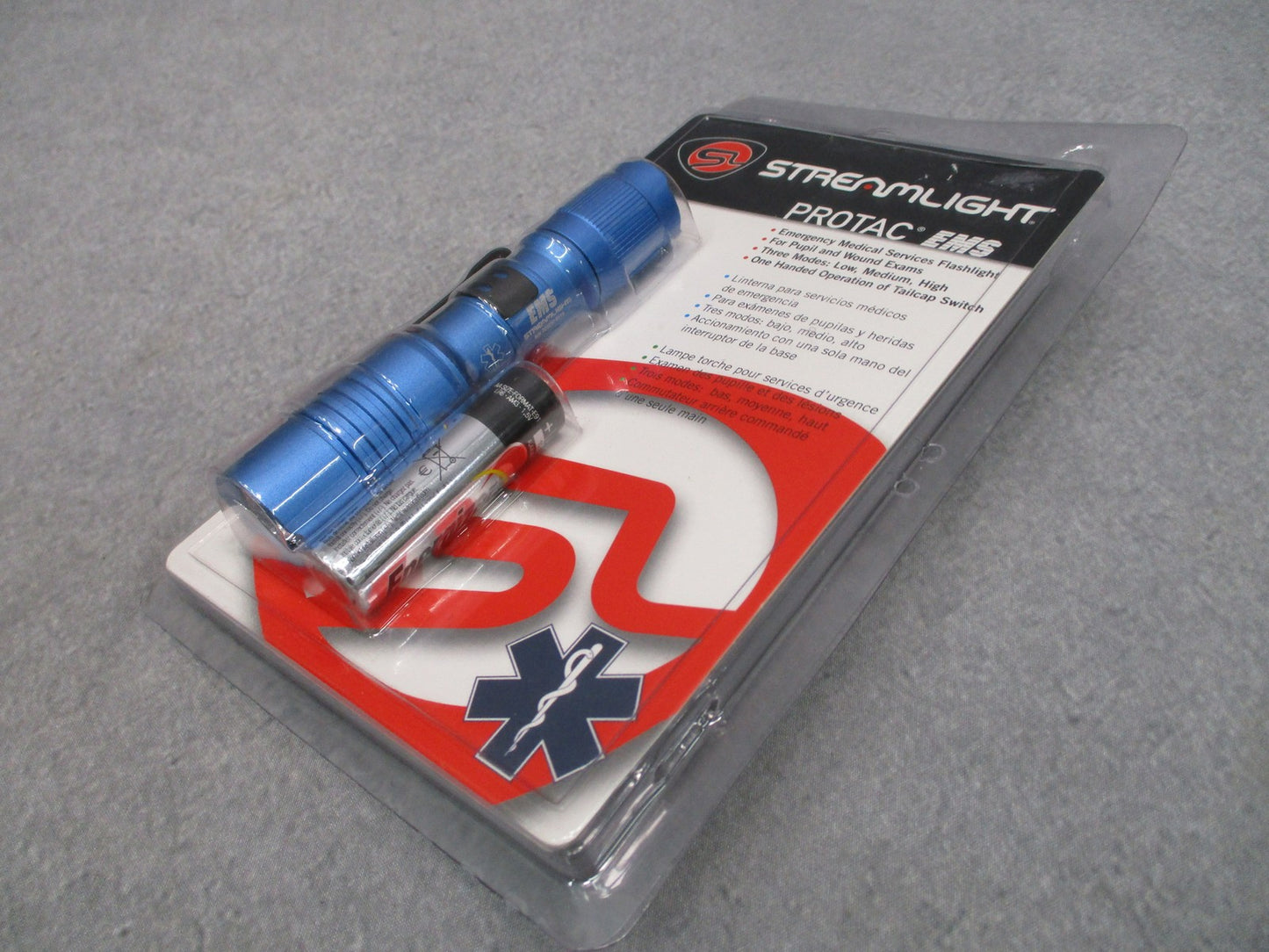 Streamlight Protac EMS Blue LED Flashlight w/ AA Battery - New