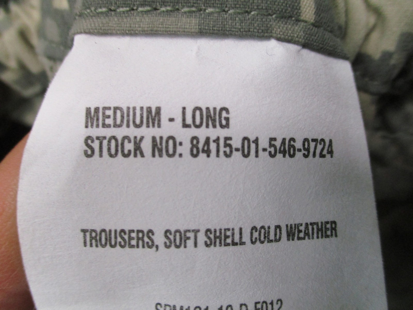 US Military Surplus Soft Shell Cold Weather Trouser UCP Digital Camo Medium Long