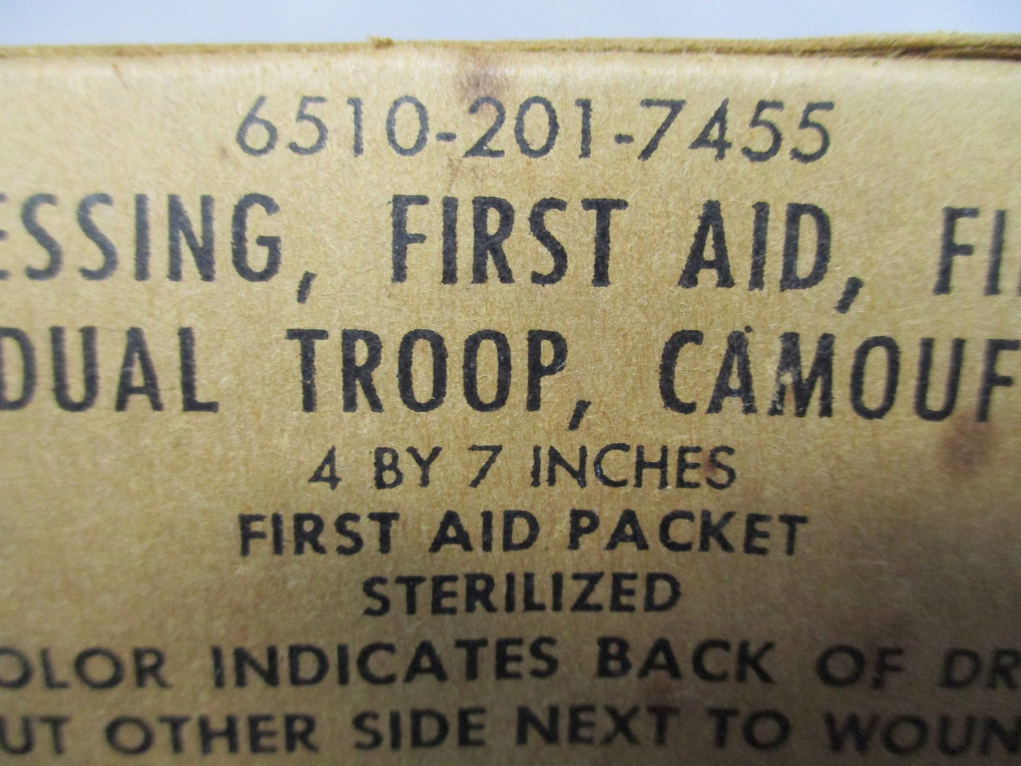 Lot of 10 Vietnam War USGI Field First Aid Dressings 4x7 NOS 1967 Sealed
