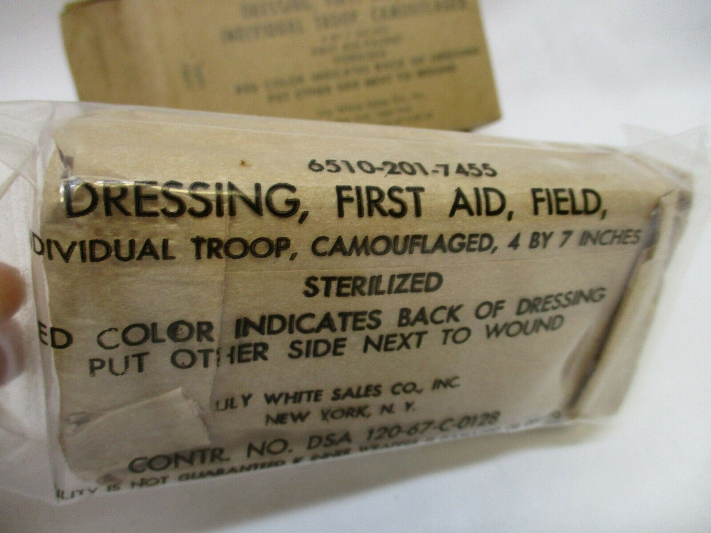Lot of 10 Vietnam War USGI Field First Aid Dressings 4x7 NOS 1967 Sealed