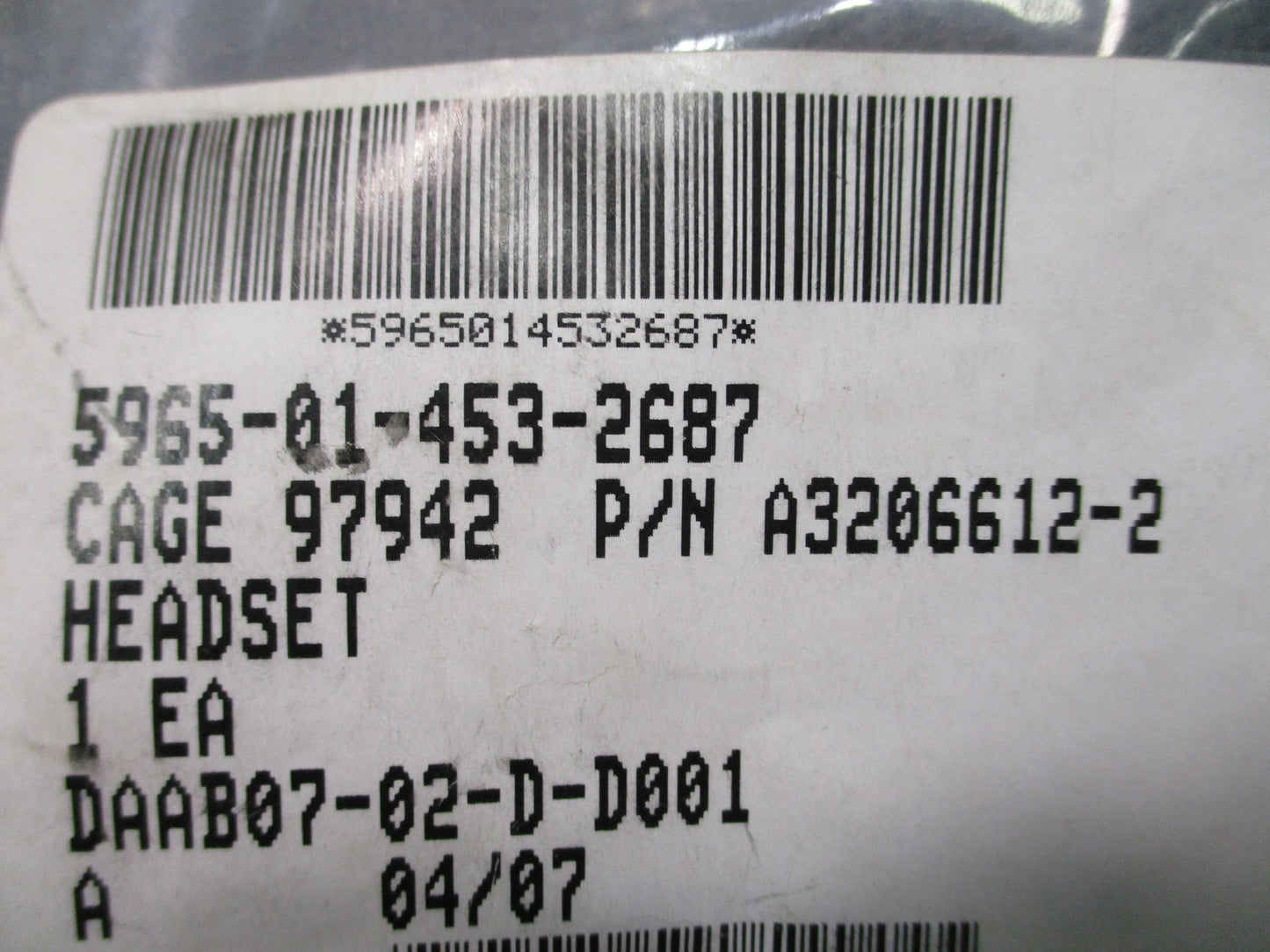 NEW USGI Bose H-374(V)4/VRC CVC Headset Mic NSN 5965-01-453-2687 Tanker Liner