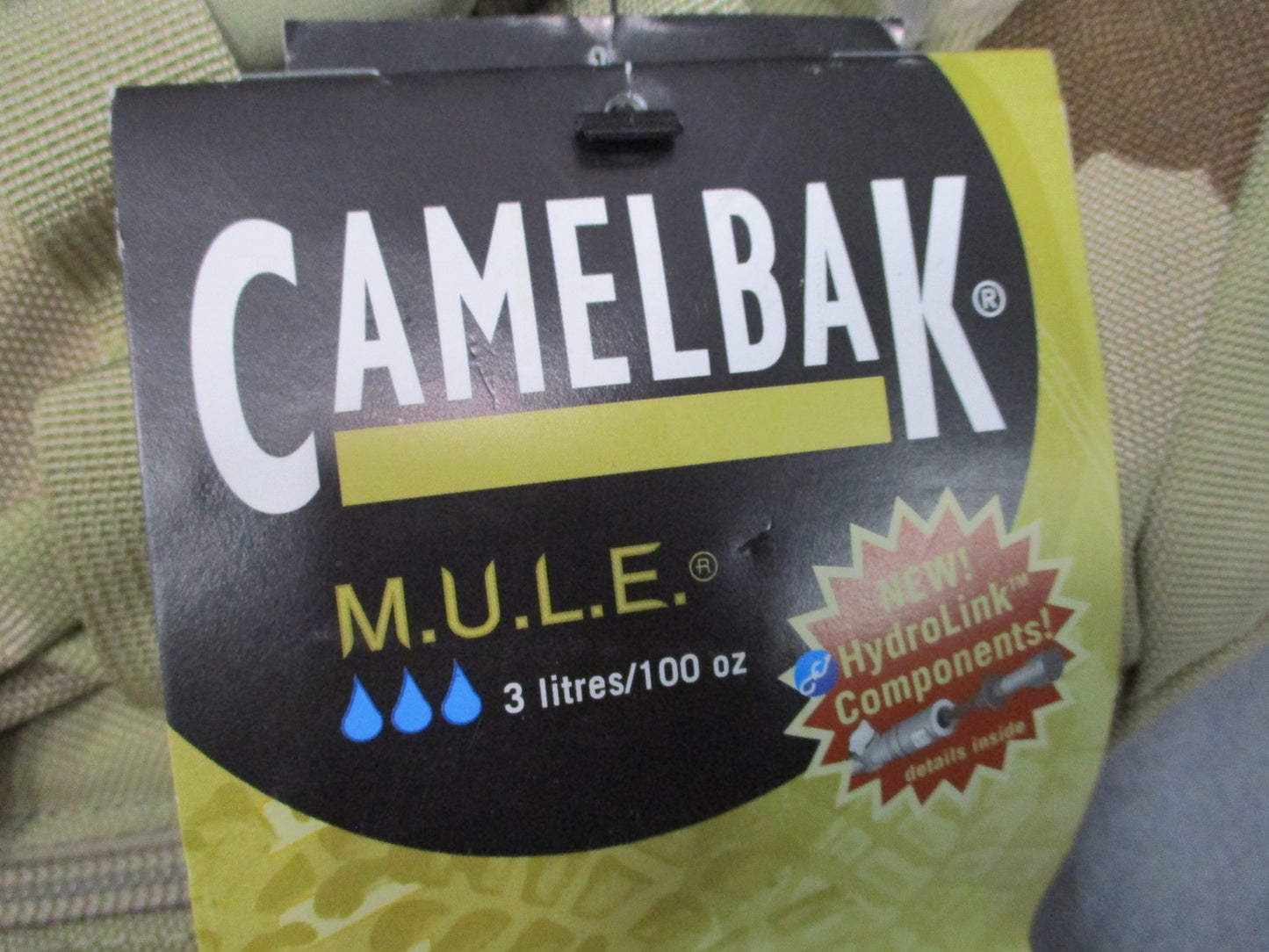 CamelBak M.U.L.E. 3-Day Desert Hydration Pack 3L NSN 8465-01-396-9926 Nos