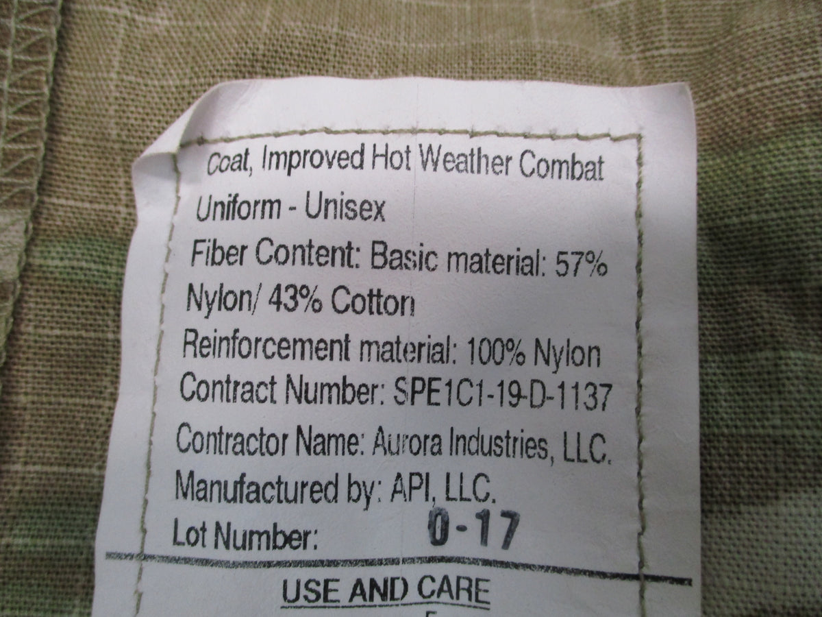 USGI IHWCU OCP Hot Weather Combat Coat Medium Short NWT NSN 8415-01-670-7984