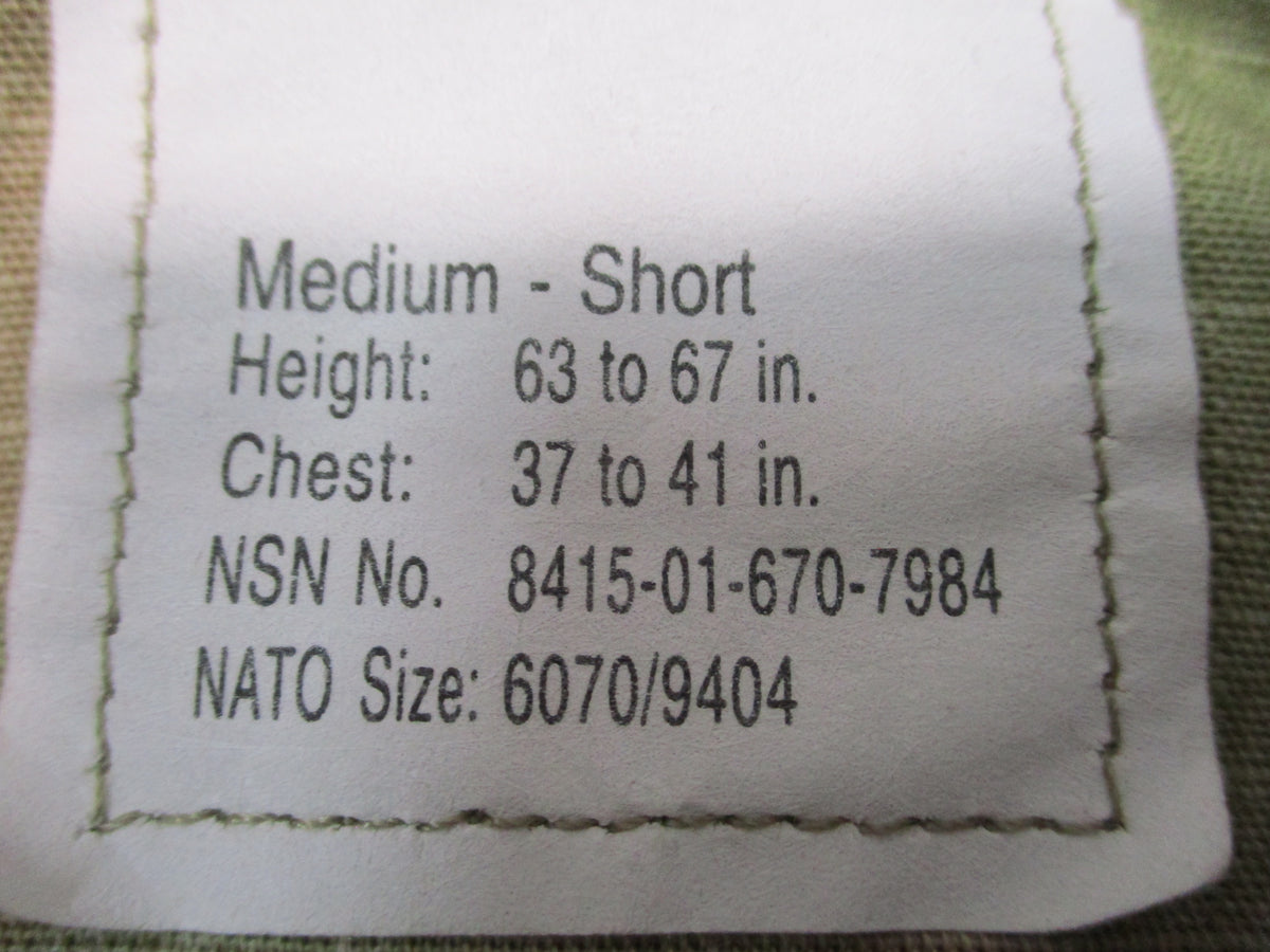 USGI IHWCU OCP Hot Weather Combat Coat Medium Short NWT NSN 8415-01-670-7984