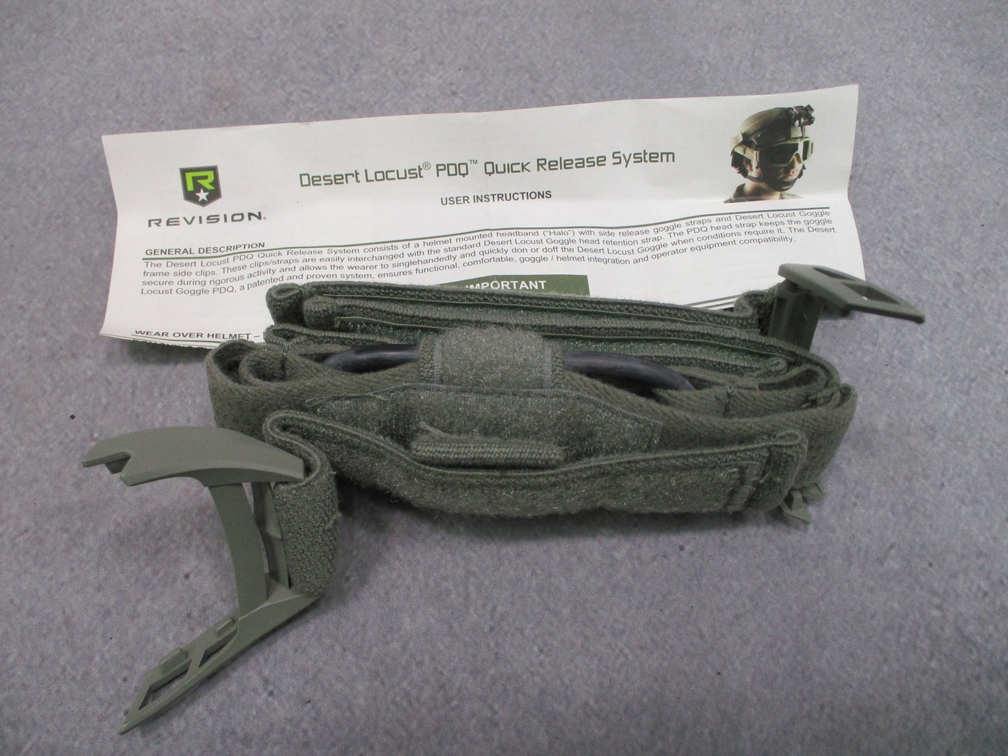 Revision Desert Locust PDQ Quick Release System Goggle Strap Kit - New