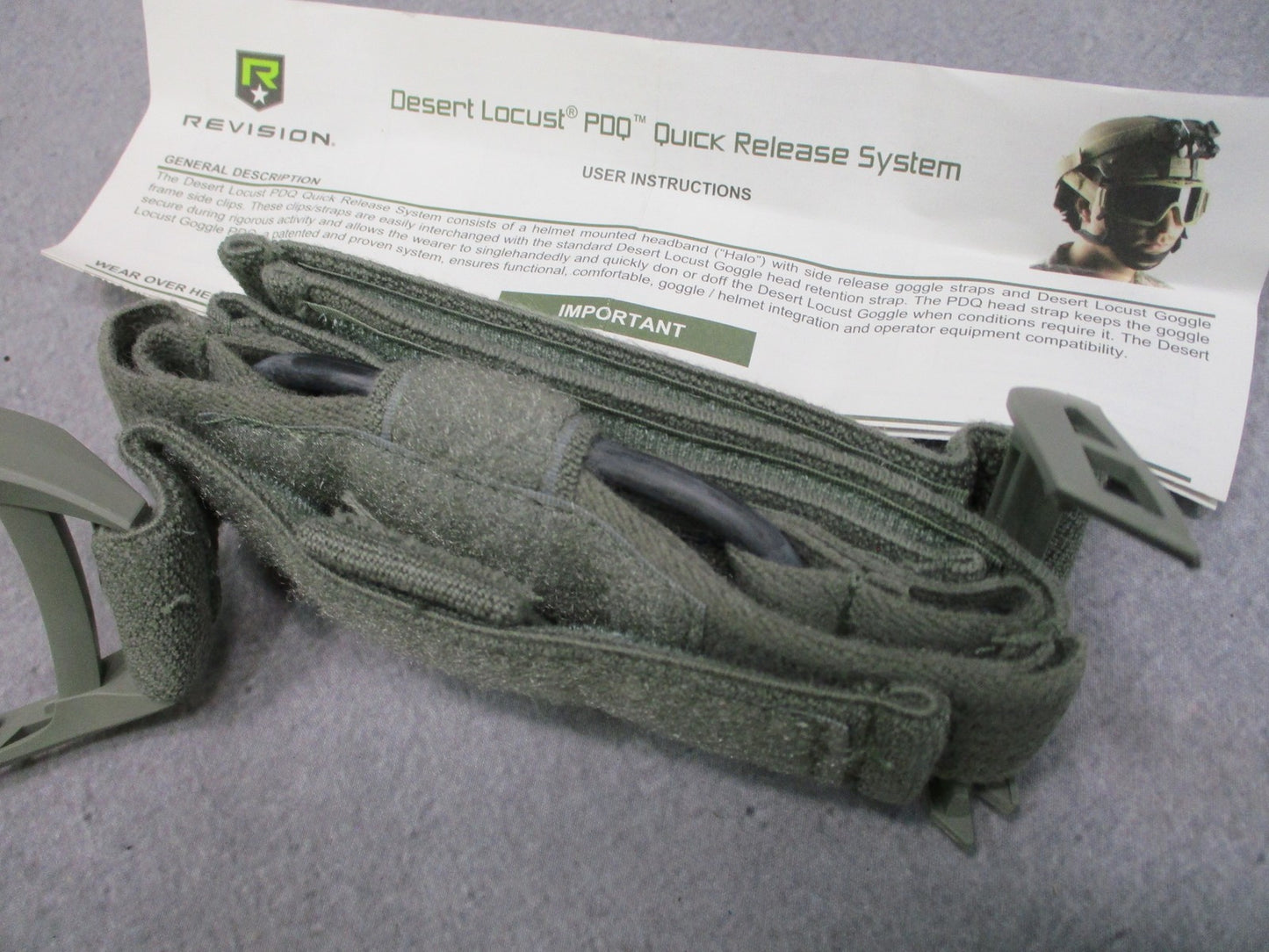 Revision Desert Locust PDQ Quick Release System Goggle Strap Kit - New