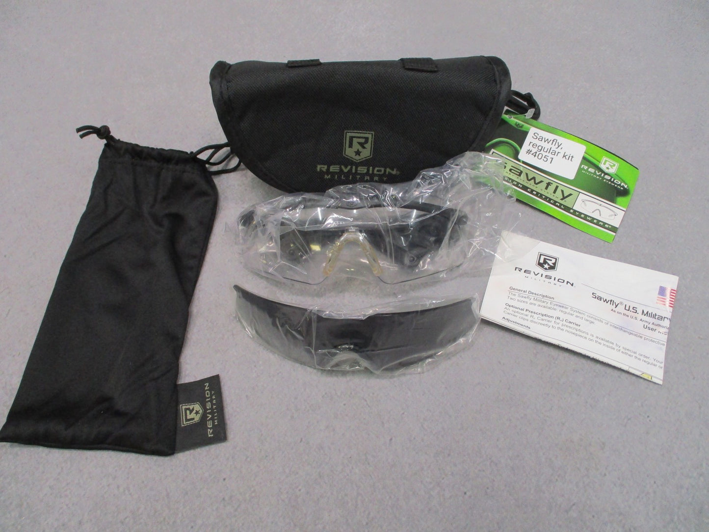 USGI Army Revision Sawfly APEL Eyewear Kit Regular NSN 4240-01-527-4051