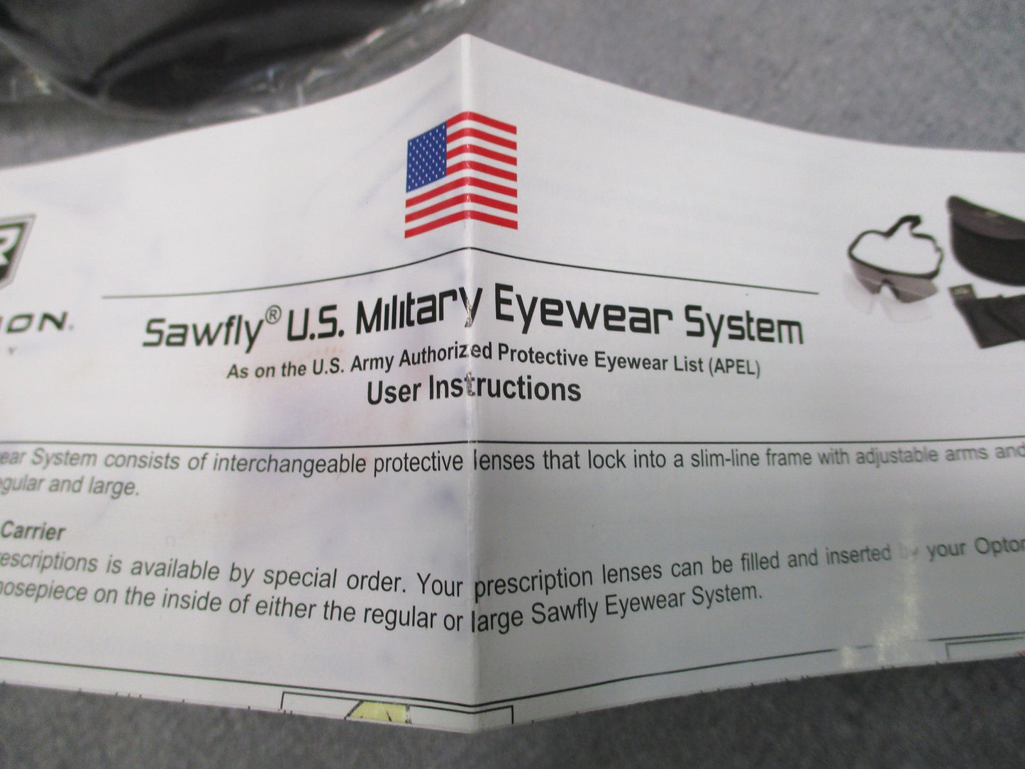 USGI Army Revision Sawfly APEL Eyewear Kit Regular NSN 4240-01-527-4051