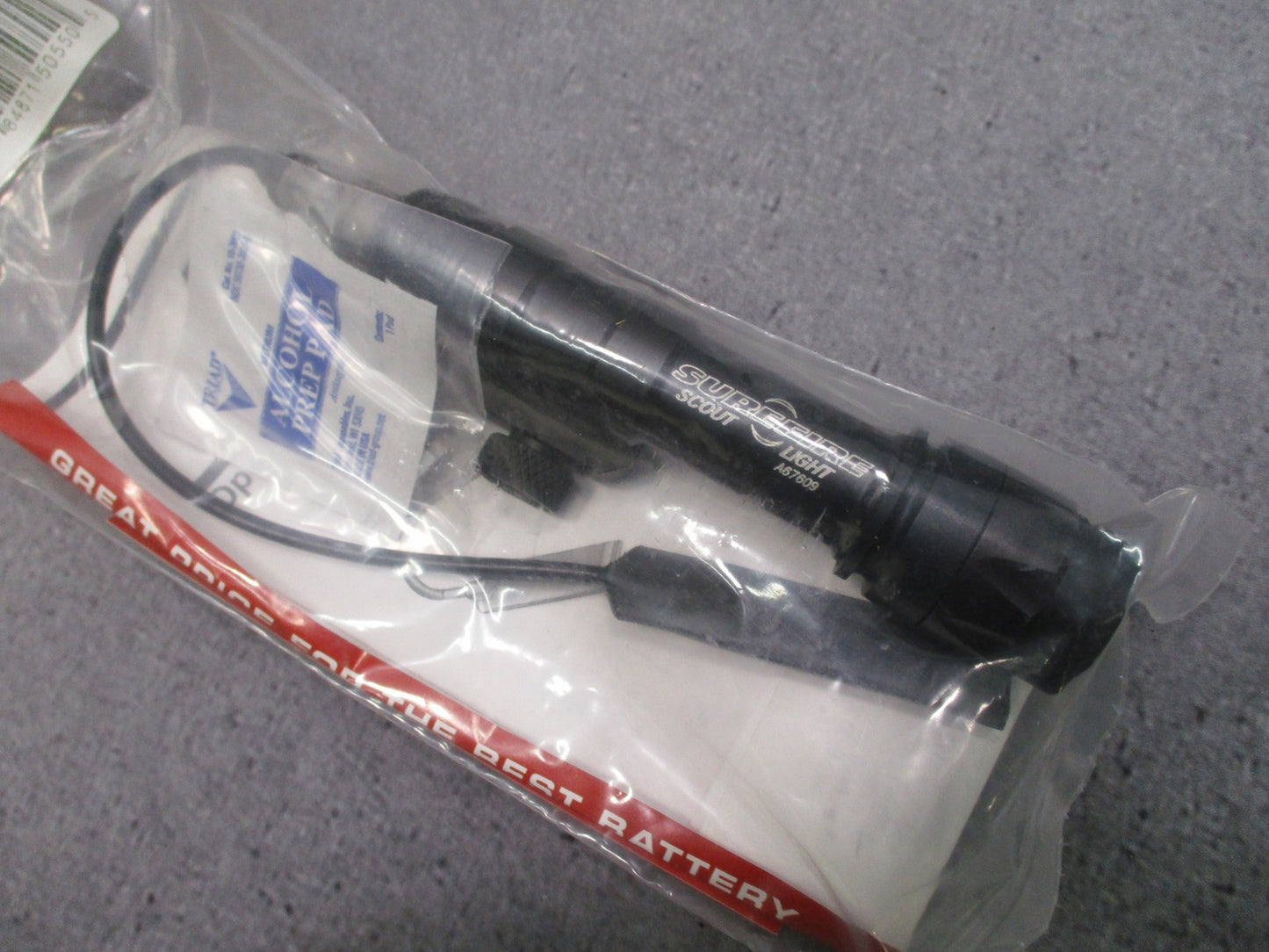 SureFire M600A Scout Light 100 Lumen 6V w/ Pressure Switch NOS Rail Mounted