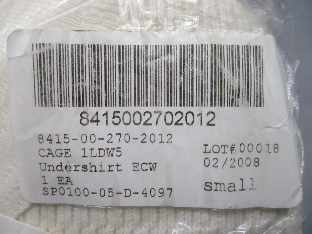 USGI ECW Extreme Cold Weather Undershirt Small Cotton NSN 8415-00-270-2012 NOS