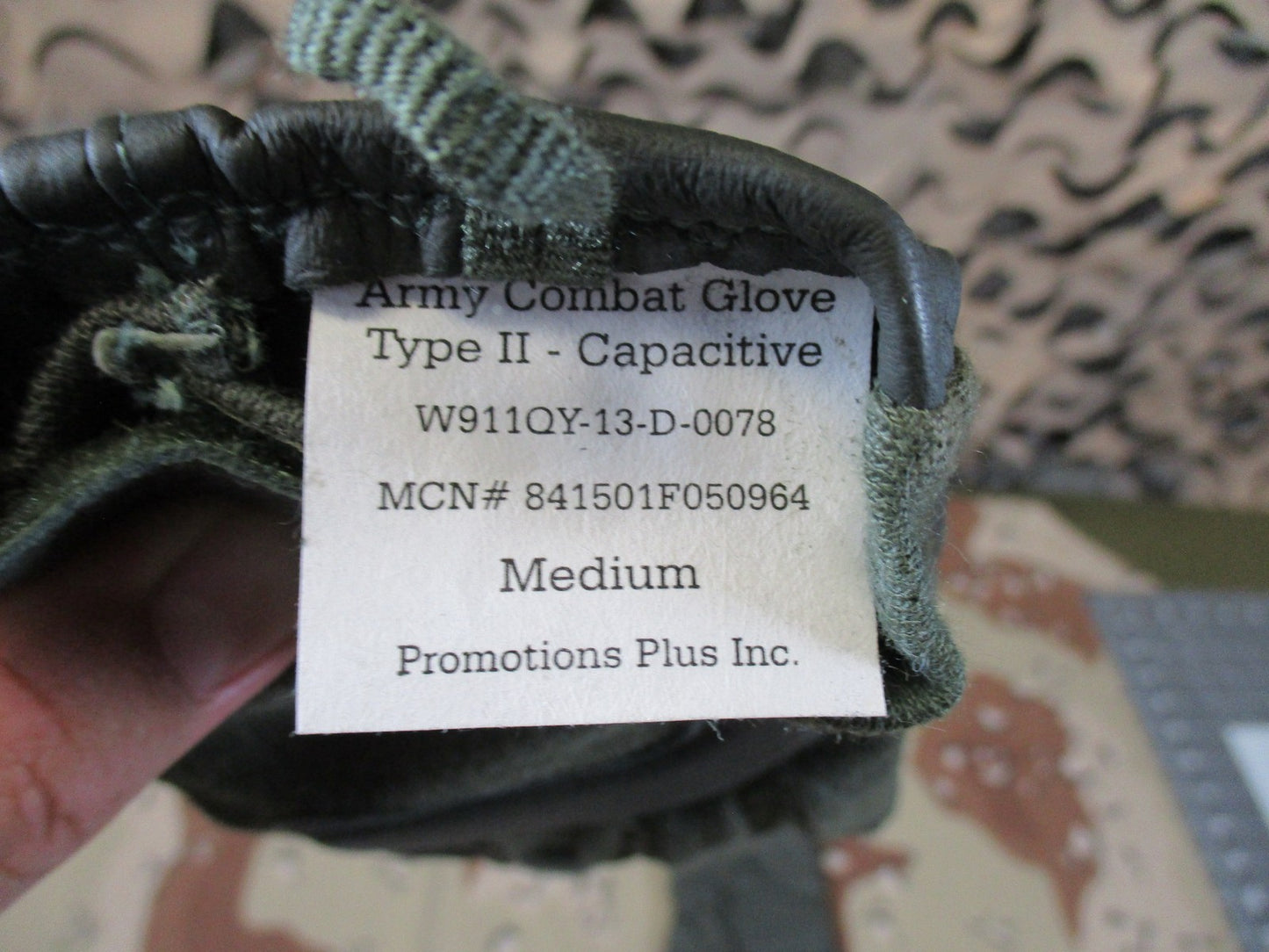 New US Military Army Combat Glove Type II Capacitive Foliage Green Medium PPI