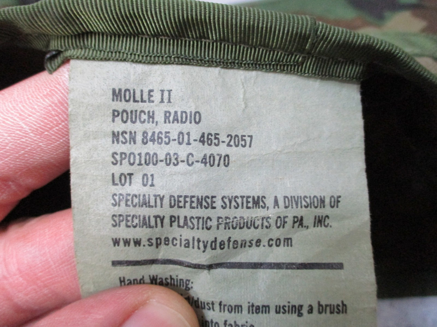 USGI MOLLE Radio Pouch Insert Woodland Camo Large Rucksack NSN 8465-01-465-2057