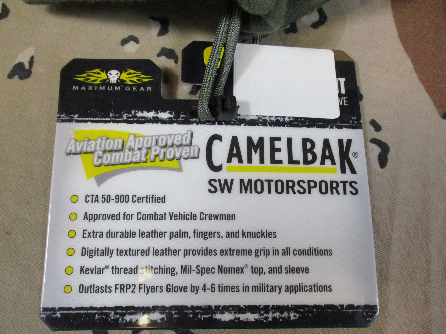 CamelBak Max Grip NT Flame Retardant Flight Gloves Nomex Tactical Size Small