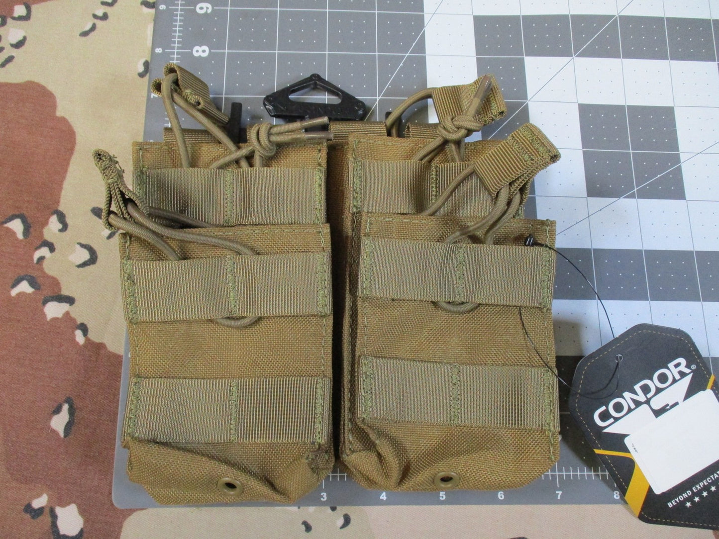 New Condor MA43 Double Stacker Mag Pouch Coyote Brown MOLLE Tactical Gear
