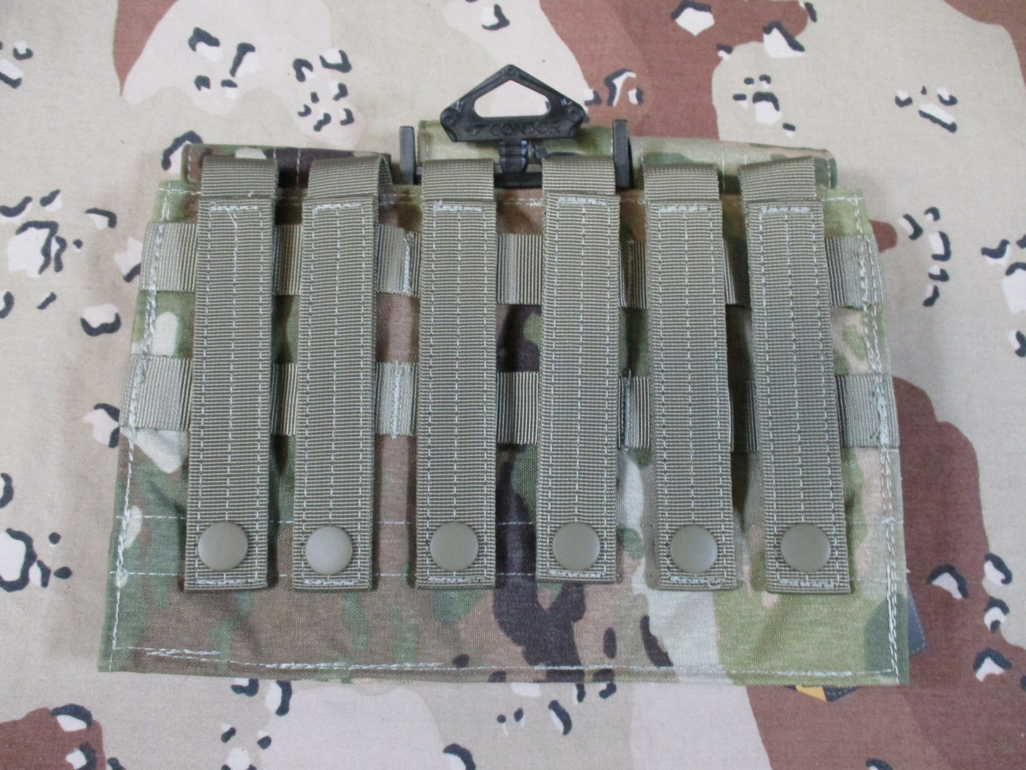 Condor Triple Mag Pouch Scorpion Camo MOLLE Compatible Tactical Gear New