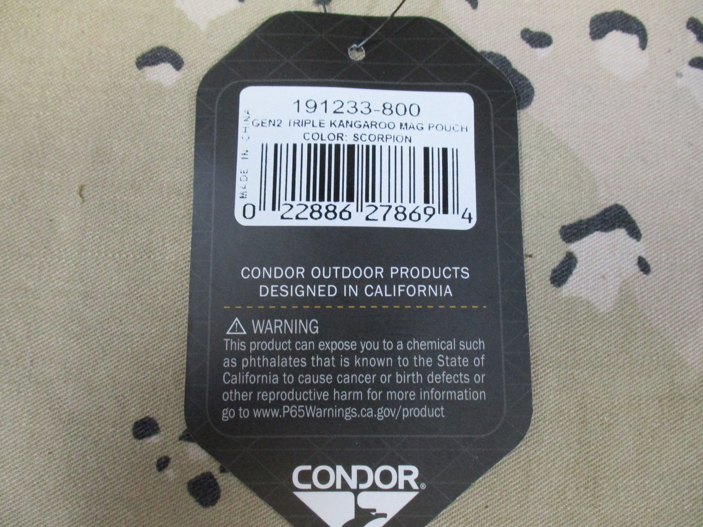 Condor Gen2 Triple Kangaroo Mag Pouch Scorpion Tactical MOLLE Magazine Carrier