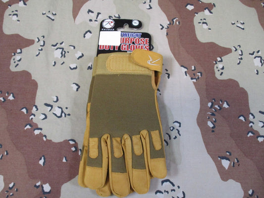 Rothco Lightweight All Purpose Duty Gloves Coyote Brown Tactical Size XL 3421