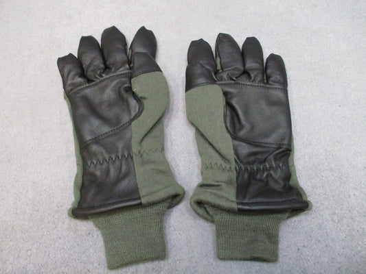 USGI Army Issue Cold Intermediate Flyer's Gloves Size 7 Leather Knit Military