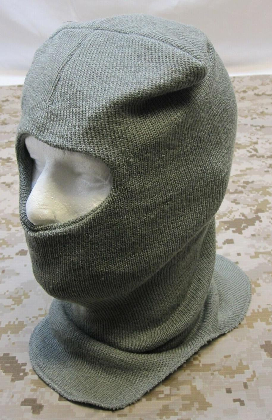 NEW MILITARY SKI MASK BALACLAVA HOOD FOLIAGE GREEN COLD WEATHER WOOL FACE COVER