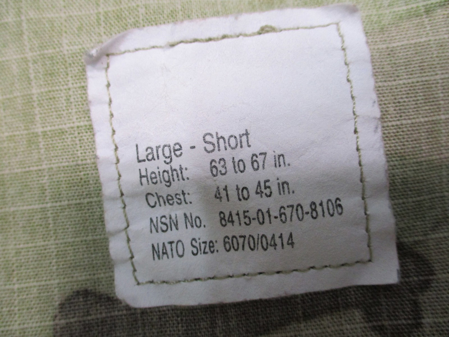US Military Improved Hot Weather Combat Uniform Coat Jacket OCP Large Short