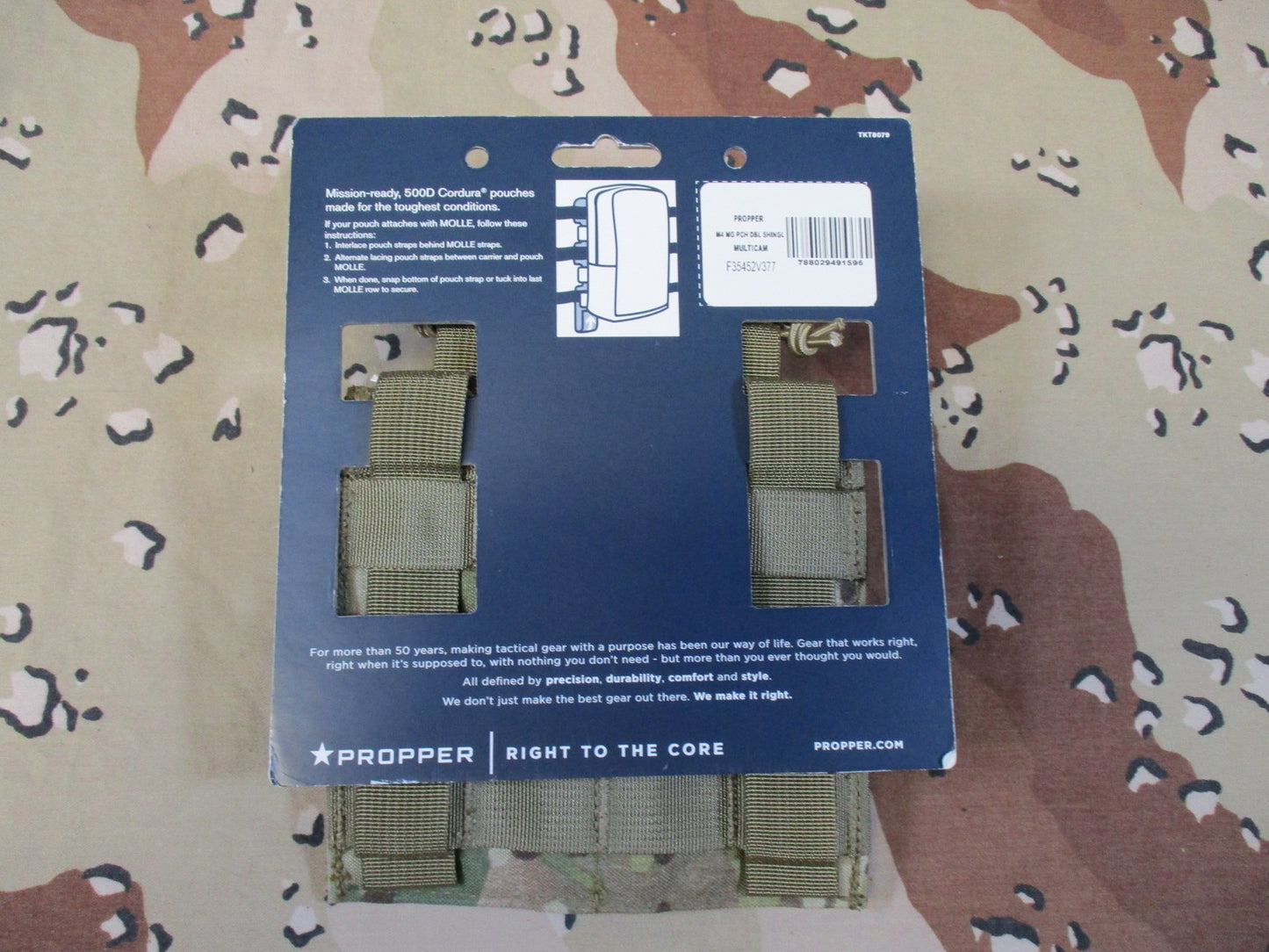 Propper M4 Double Magazine Pouch Shingle Multicam MOLLE Tactical Gear New