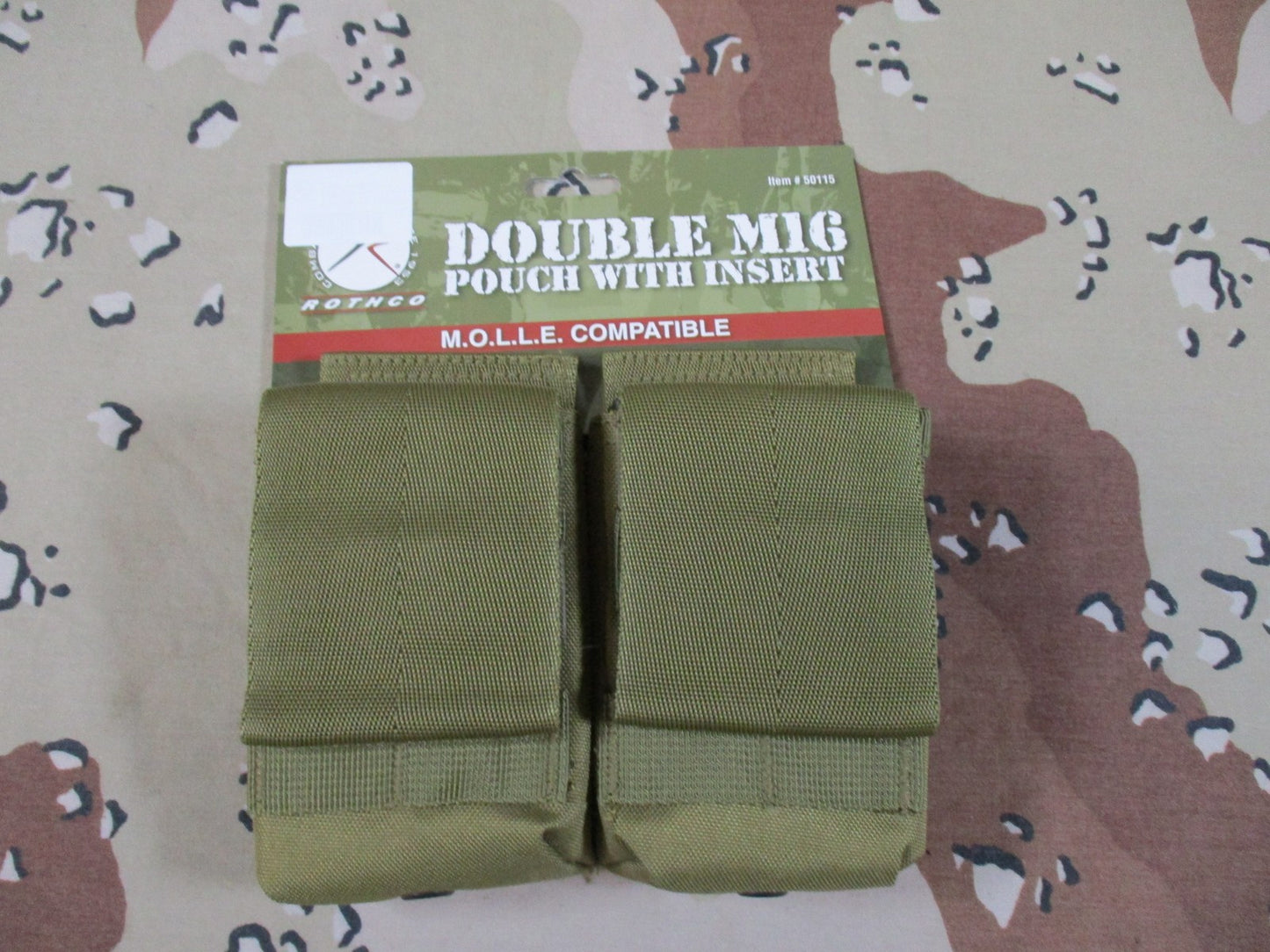 Rothco Double Magazine Pouch Coyote M.O.L.L.E. Tactical speed reload mag pouch