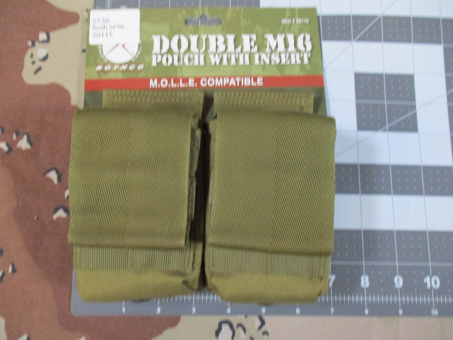 Rothco Double Magazine Pouch Coyote M.O.L.L.E. Tactical speed reload mag pouch