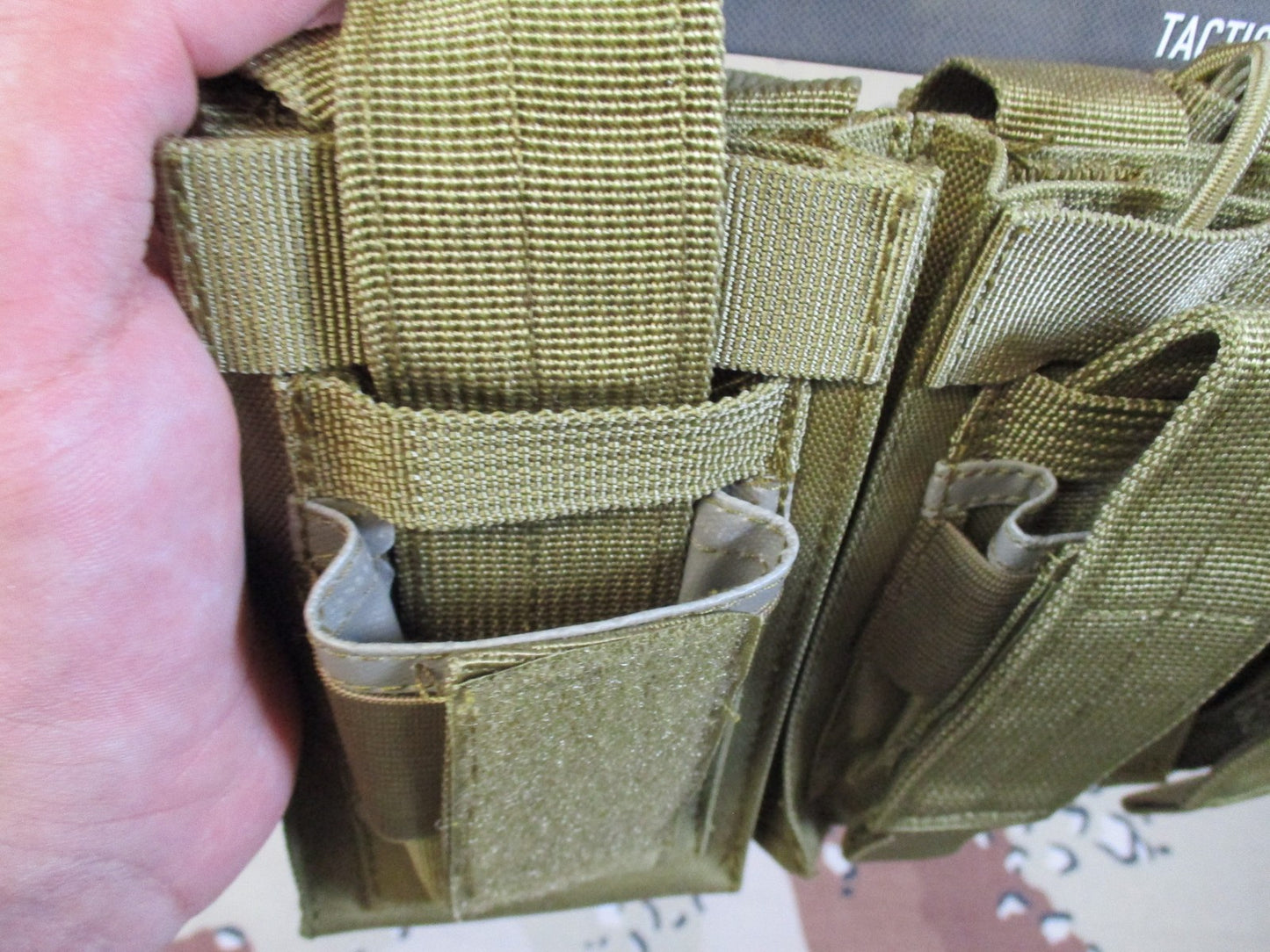 Rothco M.O.L.L.E. Triple Rifle/Pistol Mag Pouch Coyote Brown 41009 New