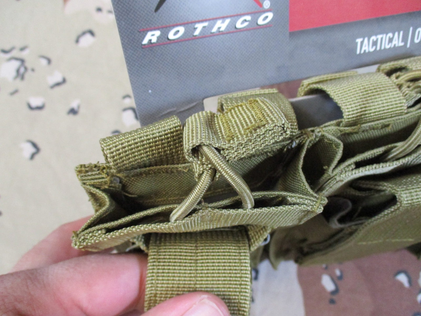 Rothco M.O.L.L.E. Triple Rifle/Pistol Mag Pouch Coyote Brown 41009 New