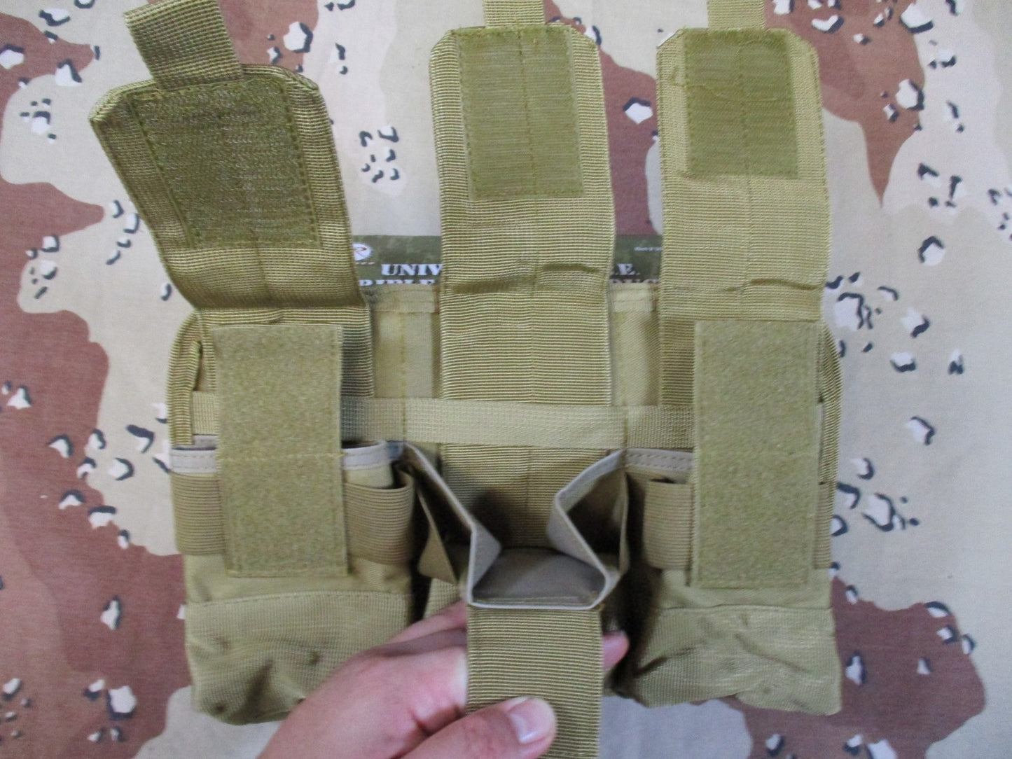 Rothco Universal MOLLE Triple Mag Rifle Pouch Coyote Tan Tactical Gear New