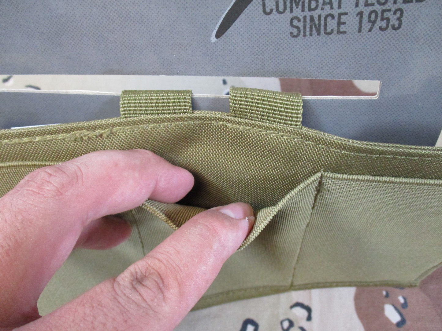 Rothco Lay Flat MOLLE Triple Rifle Magazine Pouch Coyote Tan Tactical Gear New