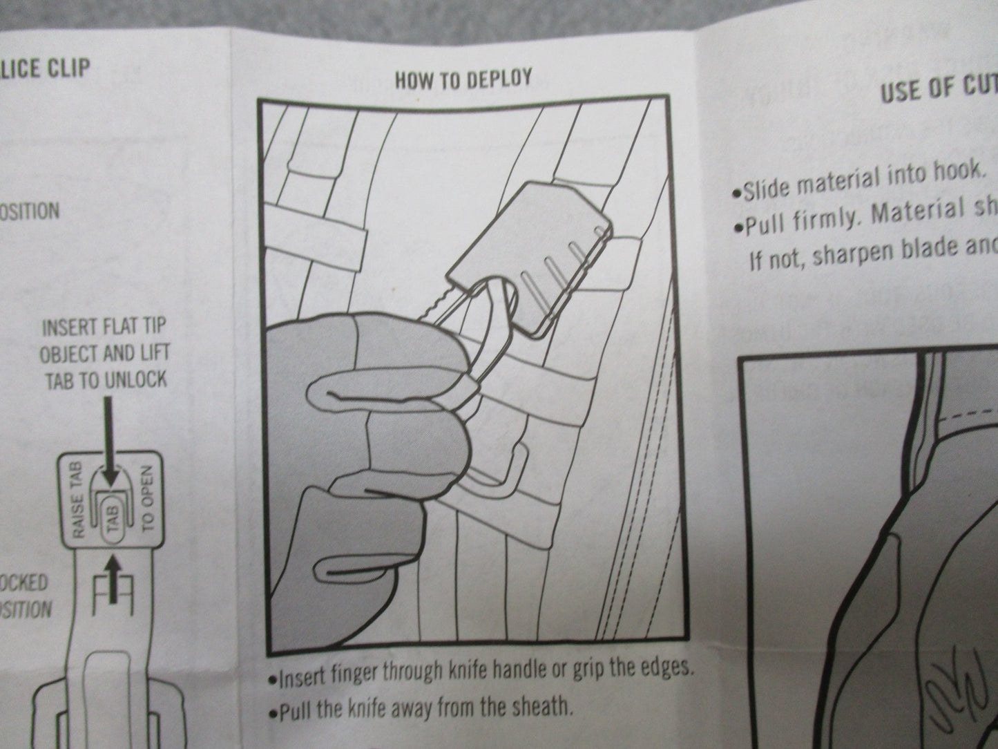Gerber Strap Cutter Seatbelt Cutter Glass Breaker MOLLE Attachment