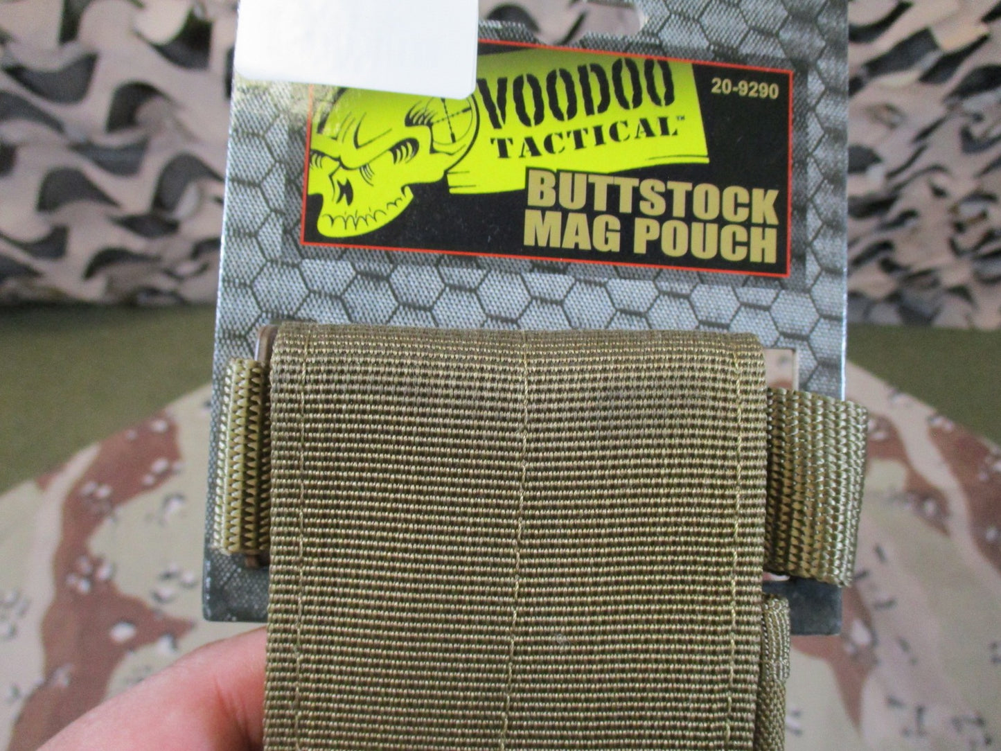 2x Voodoo Tactical Buttstock Mag Pouch 5.56 .223 Adjustable Coyote Tan New