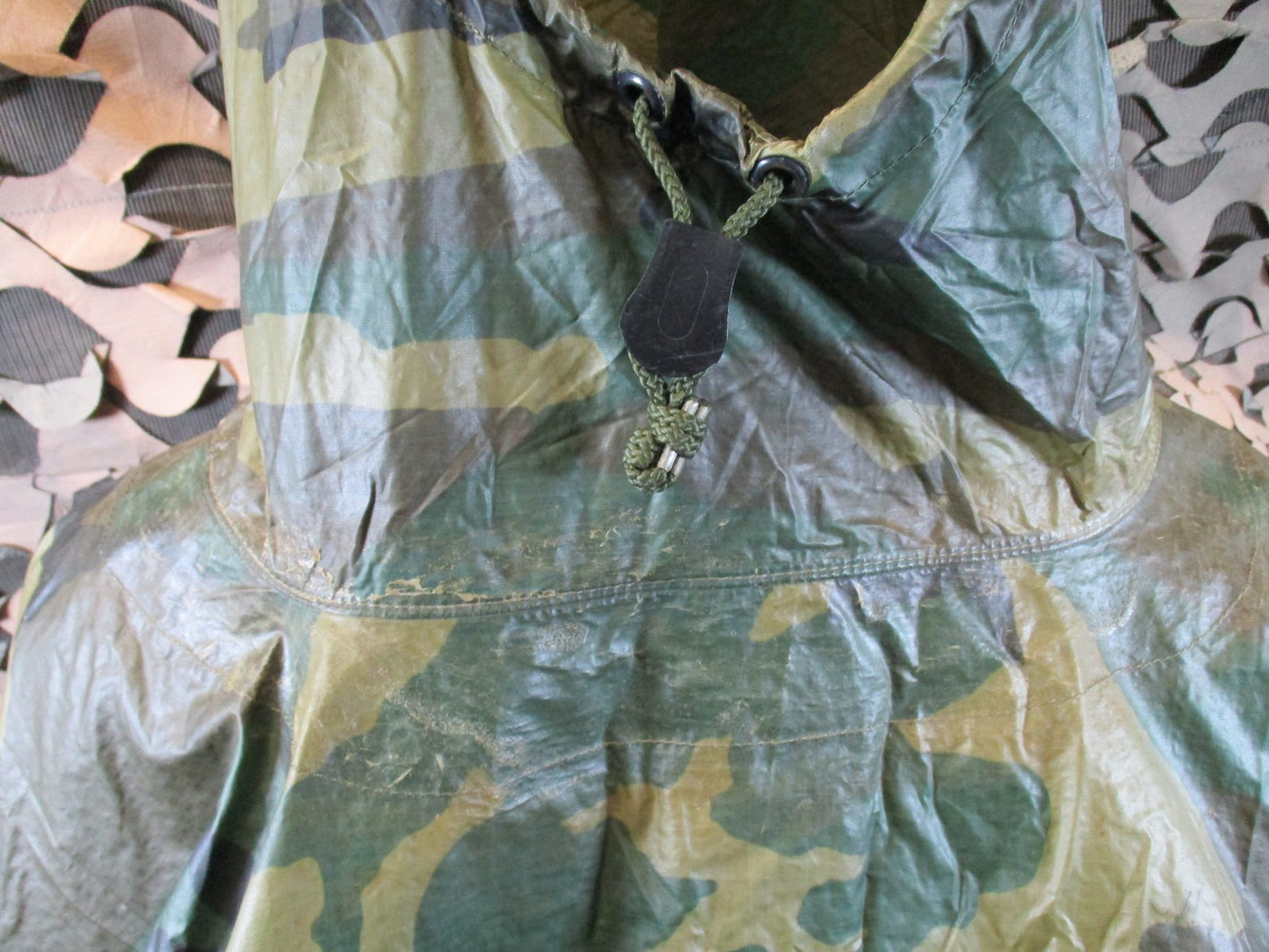 US Military Woodland Camo Ripstop Poncho Tactical Rain Gear Surplus