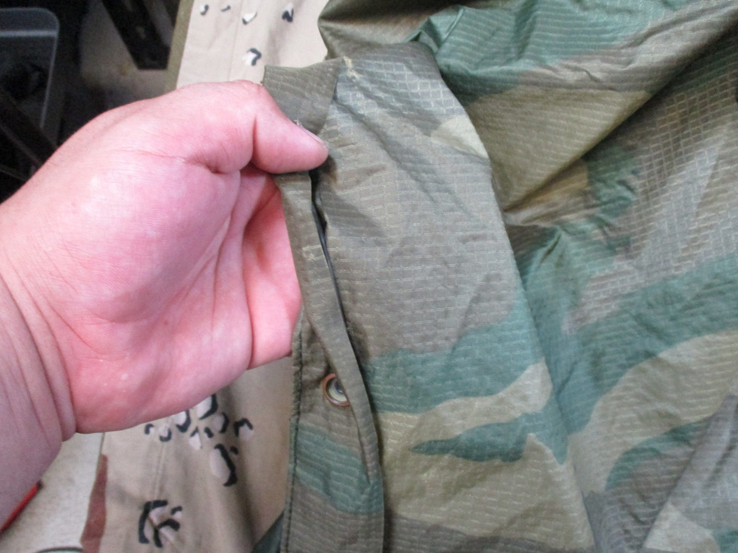 US Military Woodland Camo Ripstop Poncho Tactical Rain Gear Surplus
