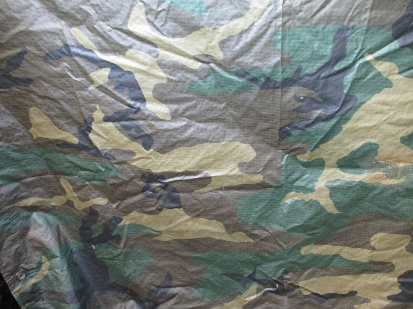 US Military Woodland Camo Ripstop Poncho Tactical Rain Gear Surplus